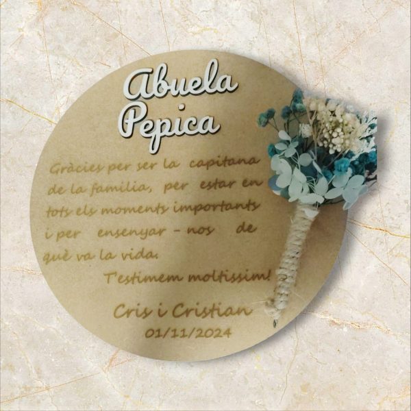 Cuadro dedicatoria
