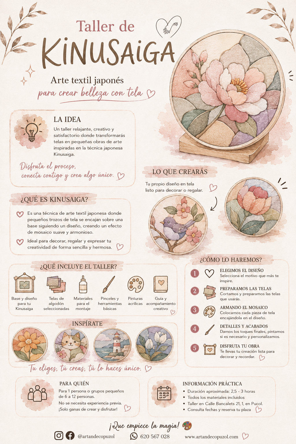 Taller de Kinusaiga – Arte textil japonés ✨ - Imagen 2