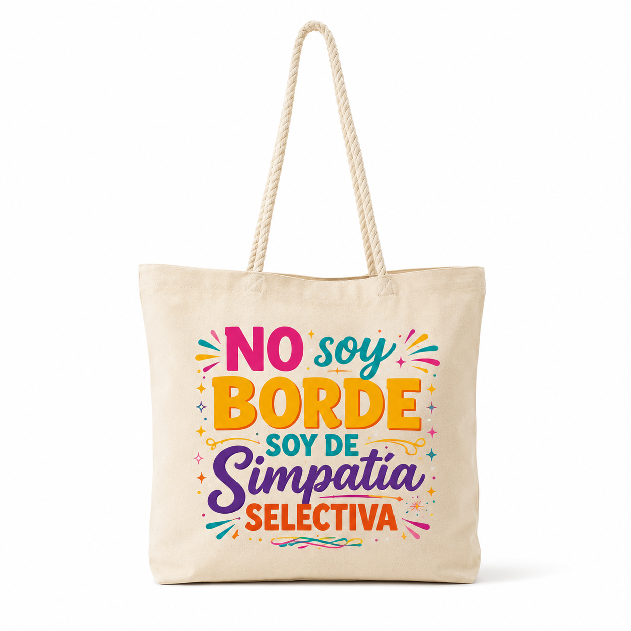 Bolsa de Playa Personalizada de Algodón con Asas de Cuerda