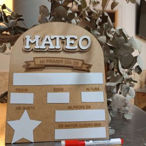 Cuadro Personalizado "Mi Primer y Último Día de Cole"
